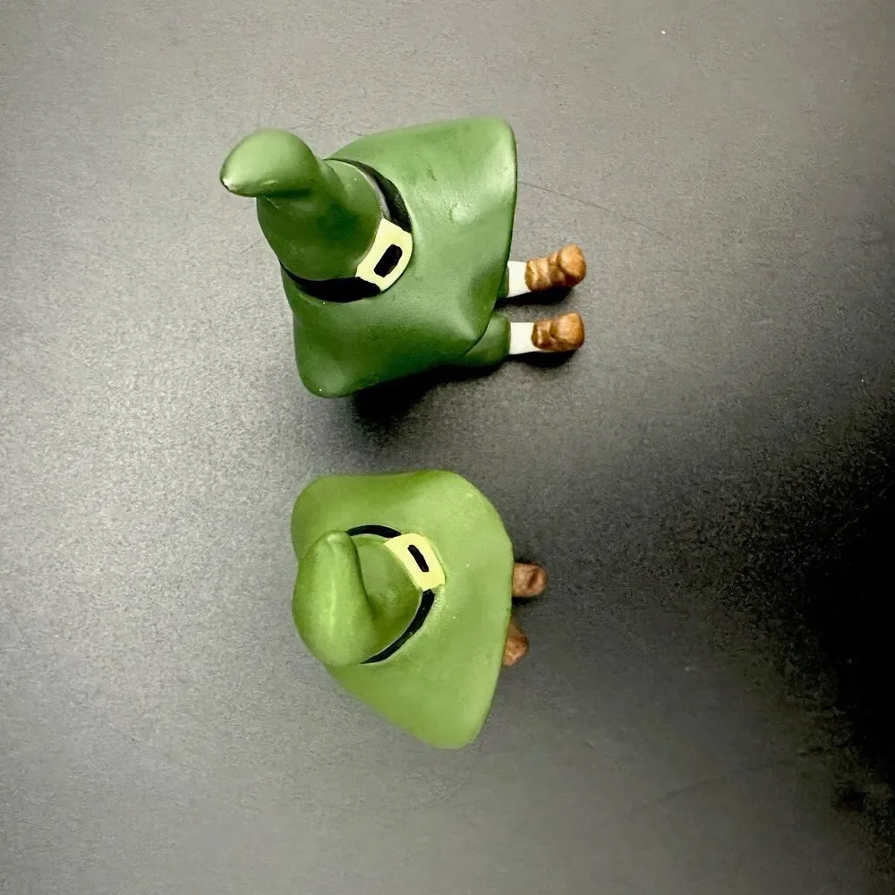 VTG Lefton Pixie Elf Leprechaun Pair Bisque Irish Fairy Tale Figurines 06107